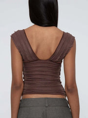 Ruched Solid Tank 