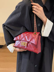 Quilted Flap Chain Crossbody Bag 