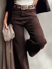 Wide Leg High Waist Denim Jeans 