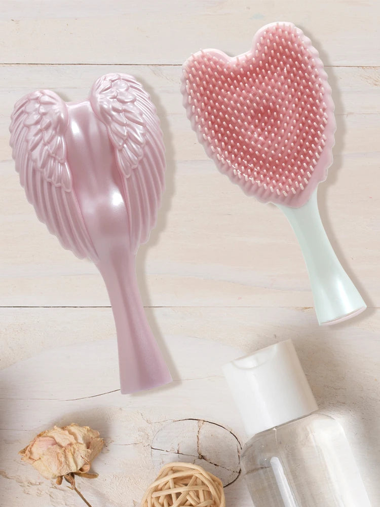 Professional Mini Angel Detangling Tangle Hairbrush Comb Anti-static Hair Brush Women Massage Combs For Salon Hairdressing Tools dylinoshop