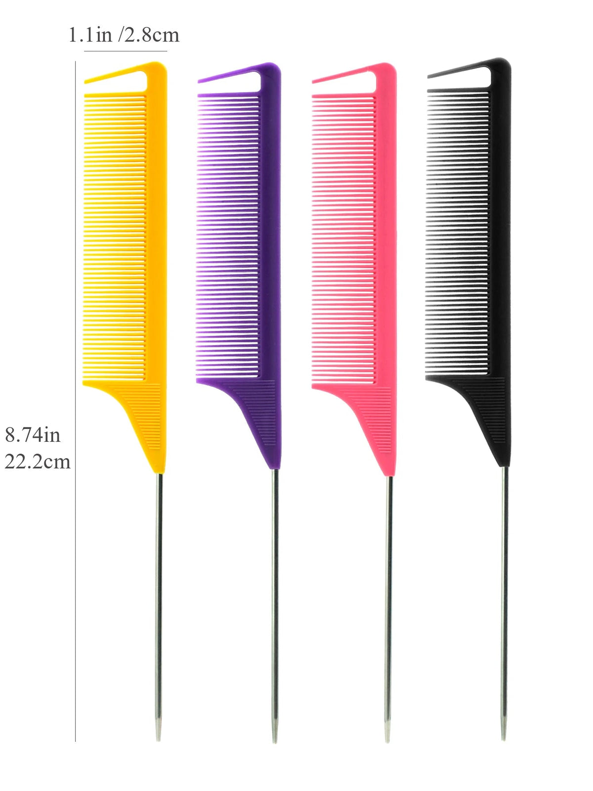 Pro Pointed Tail Salon Hairdressing Hair Styling Anti-static Comb Hair Brush Steel Needle Pin Rat Tail Combs Barber Accessories dylinoshop