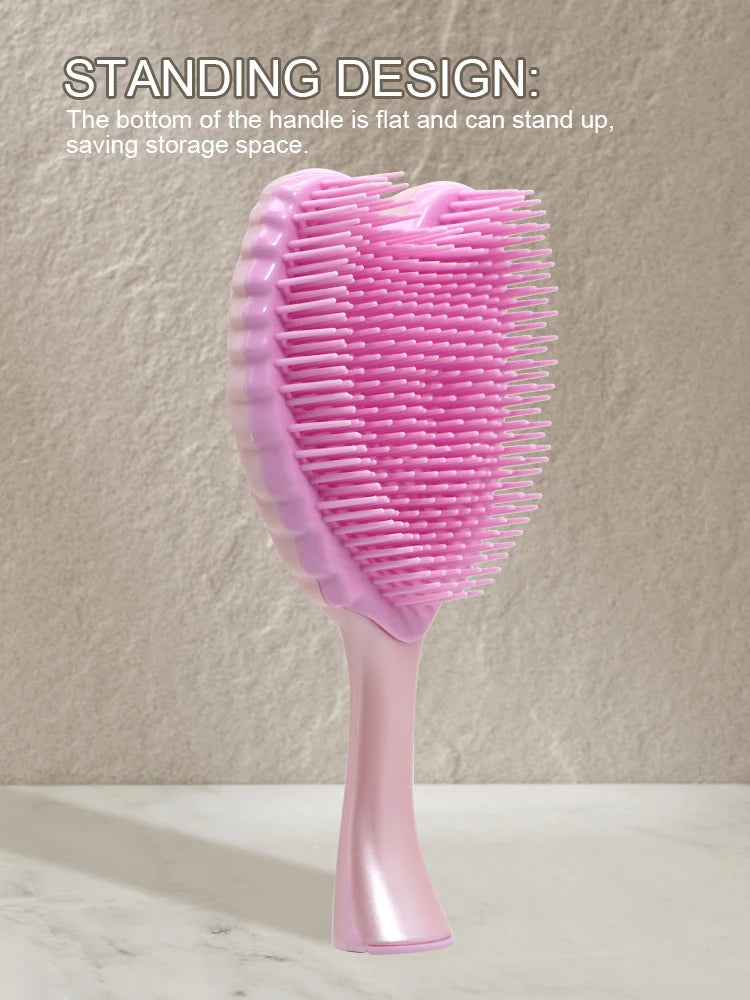 Professional Mini Angel Detangling Tangle Hairbrush Comb Anti-static Hair Brush Women Massage Combs For Salon Hairdressing Tools dylinoshop