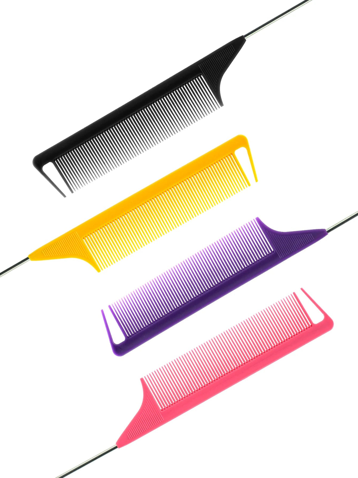 Pro Pointed Tail Salon Hairdressing Hair Styling Anti-static Comb Hair Brush Steel Needle Pin Rat Tail Combs Barber Accessories dylinoshop