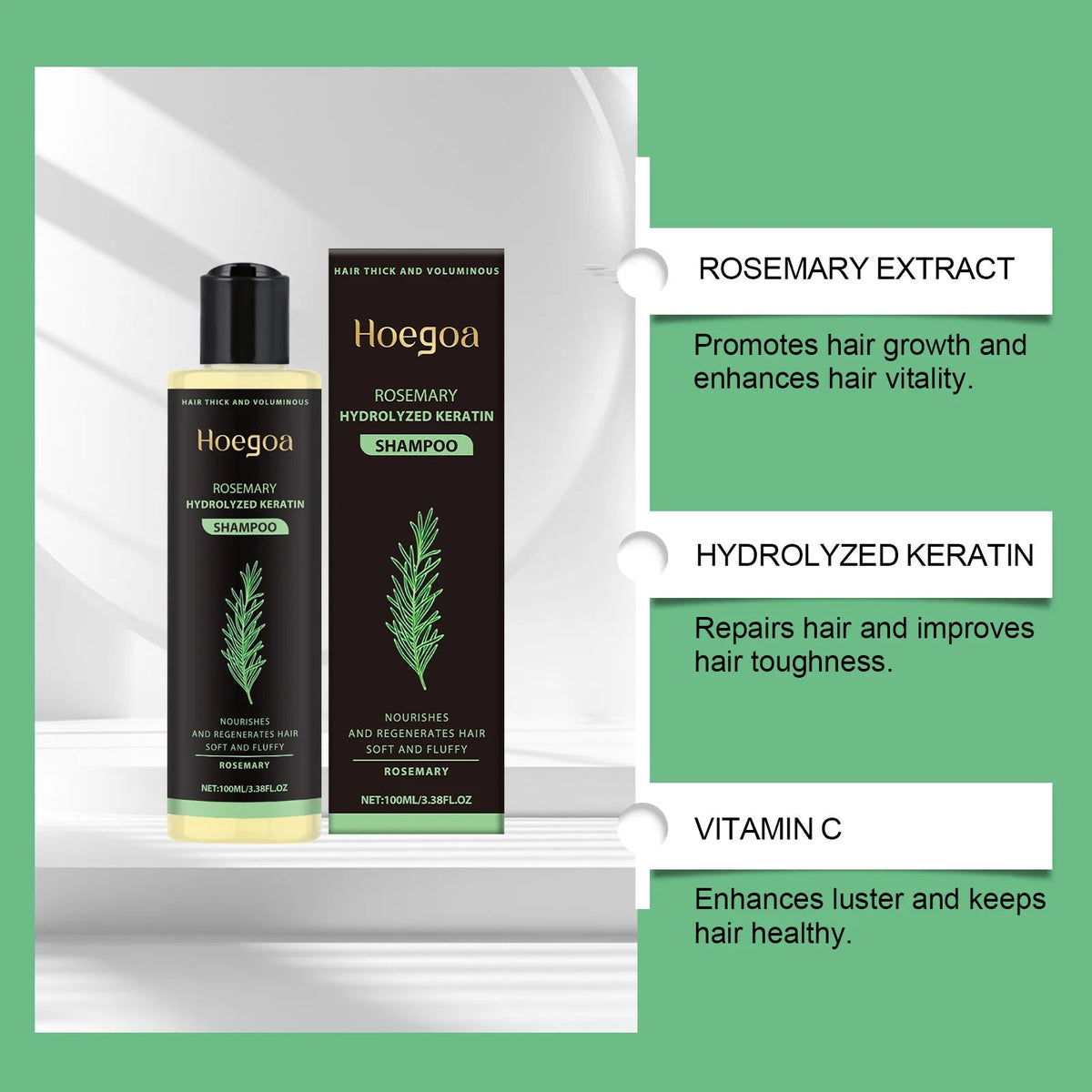 Thickening Shampoo Control Oil Boost Volume Strengthen Strands Reduce Breakage Nourishing Repairing Rosemary Hair Care Shampoo dylinoshop