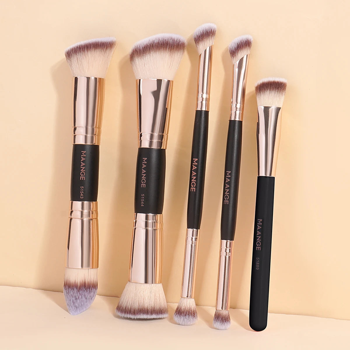 MAANGE 5-Piece Makeup Brush Set – Foundation, Blush, Concealer & Eyeshadow dylinoshop