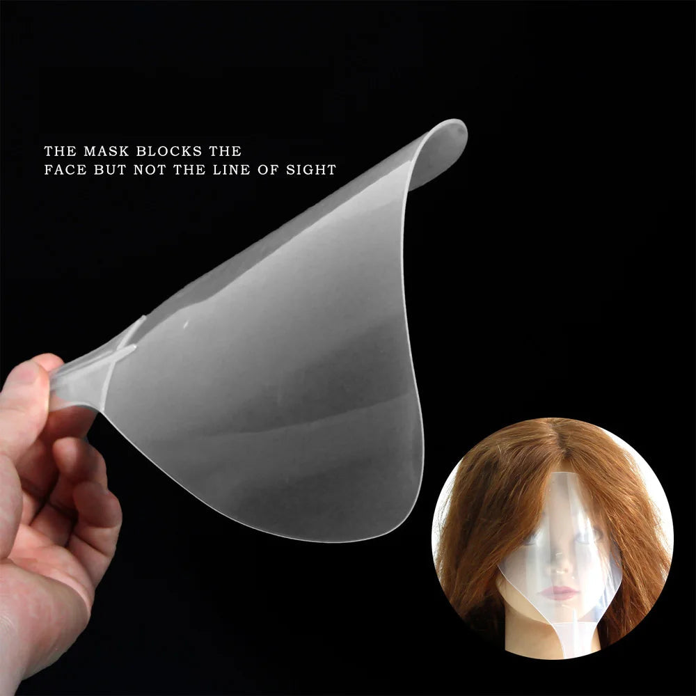 Barber Clear Plastic Hairspray Face Shield Hair Cut Pads Hair Salon Hairdressing Water Proof Spray Shields for Face Eyes Protect dylinoshop