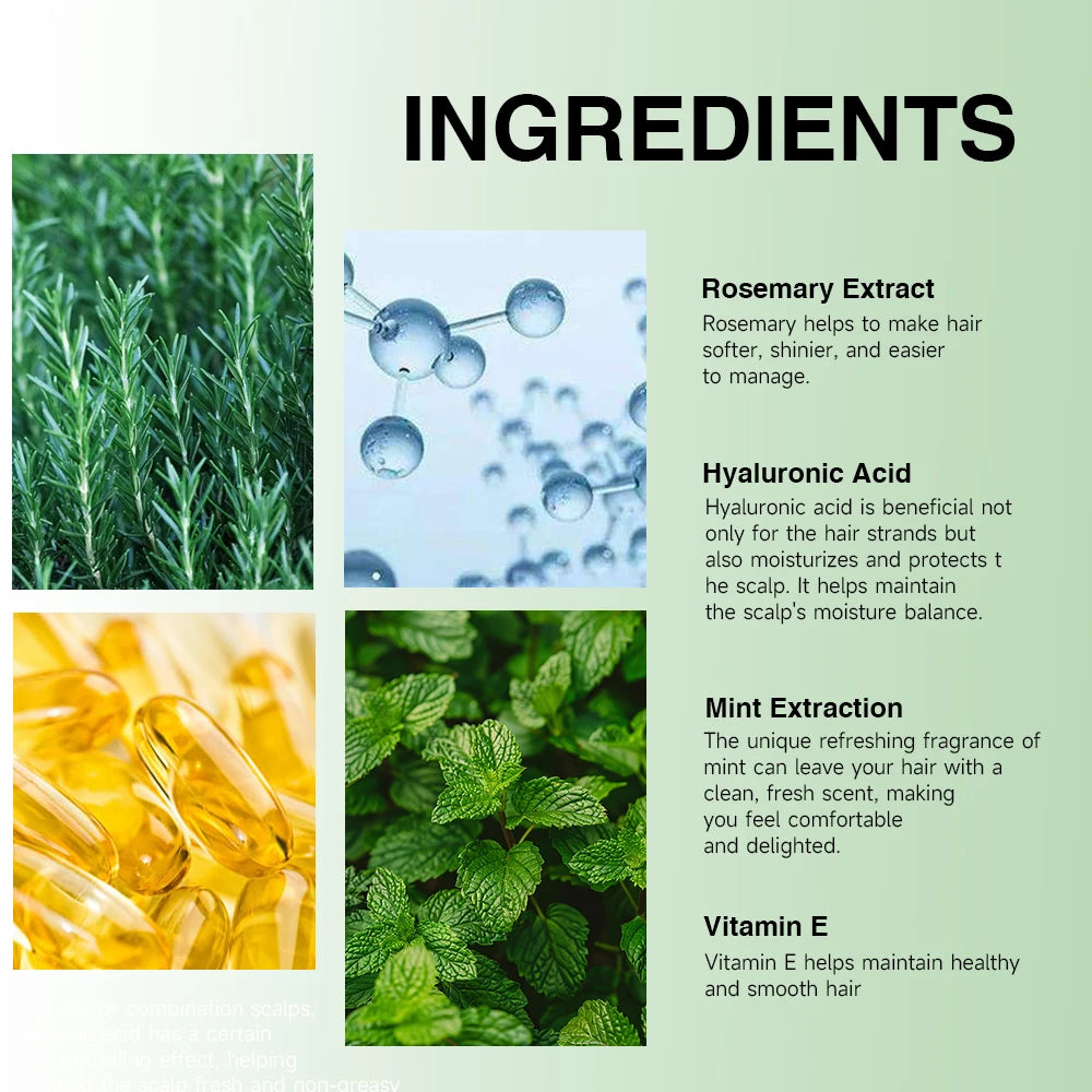 Rosemary Dense Hair Essential Oil Repair Hairs Damage Prevent Hair Loss Promotes Hair Growth Fights Dandruff Dry ScalpAdds Shine dylinoshop