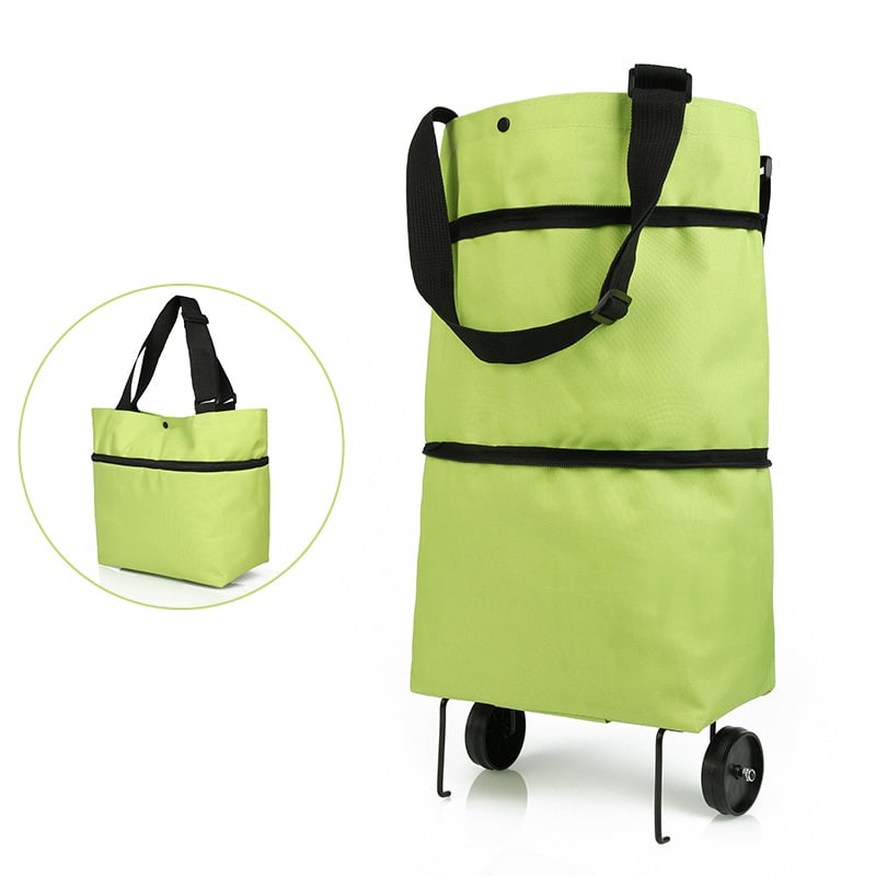 Breeze Folding Shopping Bag | Eco-Friendly, Large Capacity, Hidden Wheels 