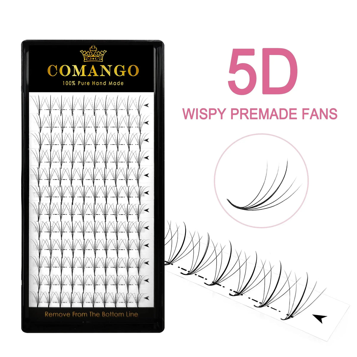 CoMango 5D 7D 9D Premade Fan Eyelashes Extension 120 Fan Pointy Base Promade Hybrid Lash Wispy Eyelashes Makeup Tool dylinoshop