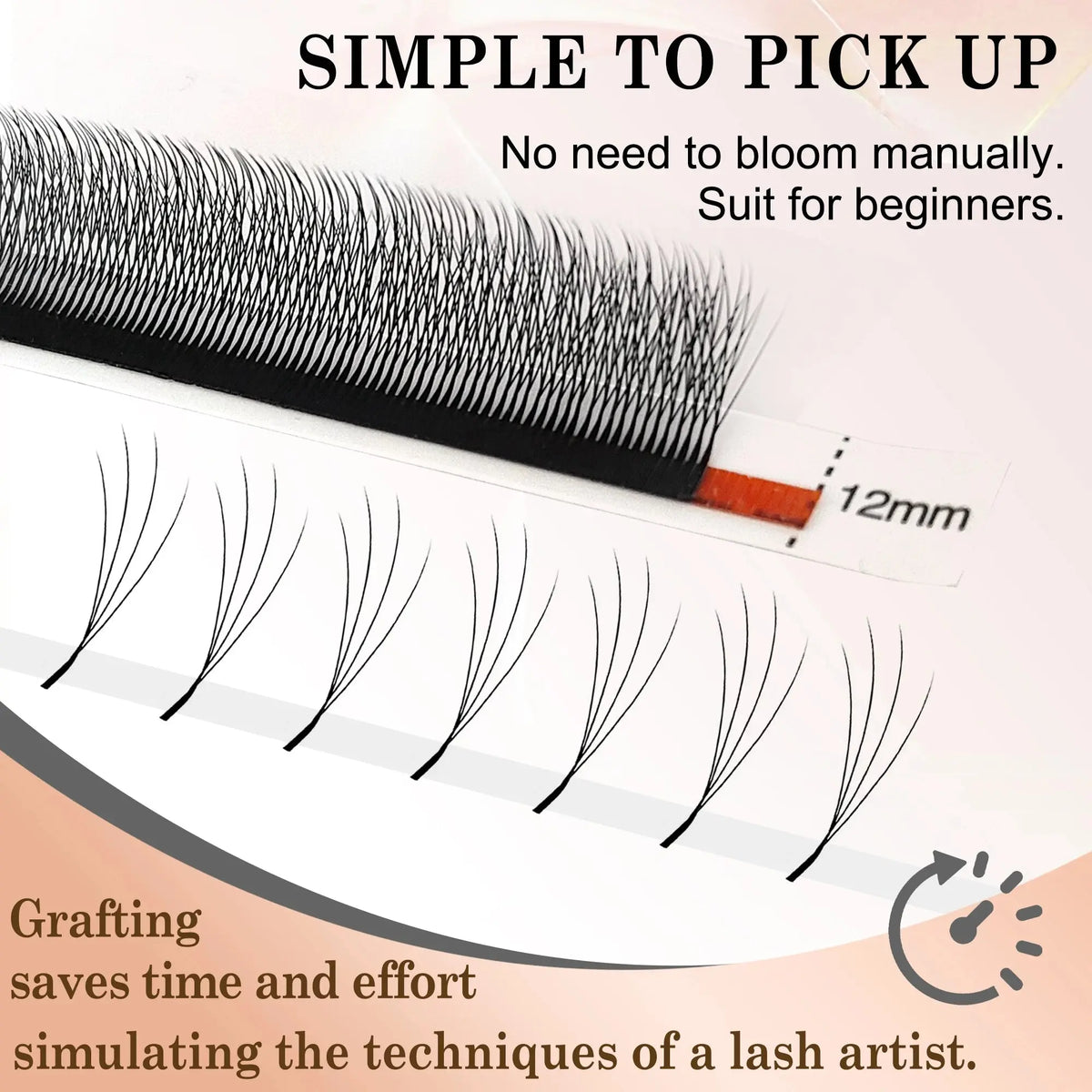 CoMango Narrow 4D W-Shape Russian Volume Eyelash Extensions dylinoshop