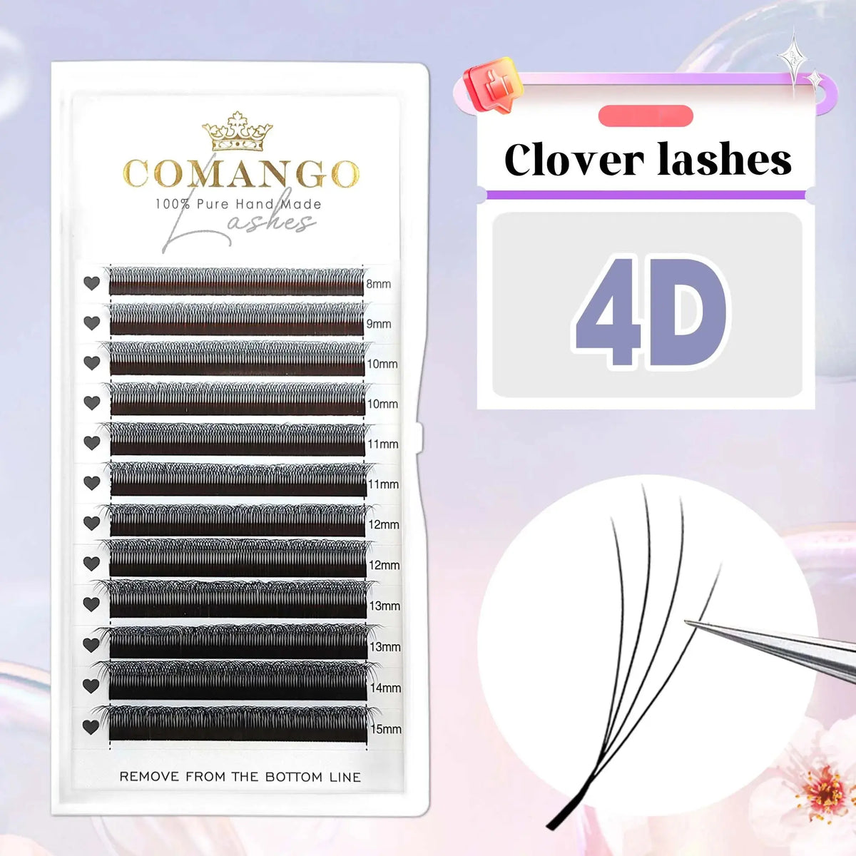 CoMango Narrow W-Shape Premade Volume Fan Eyelash Extensions dylinoshop