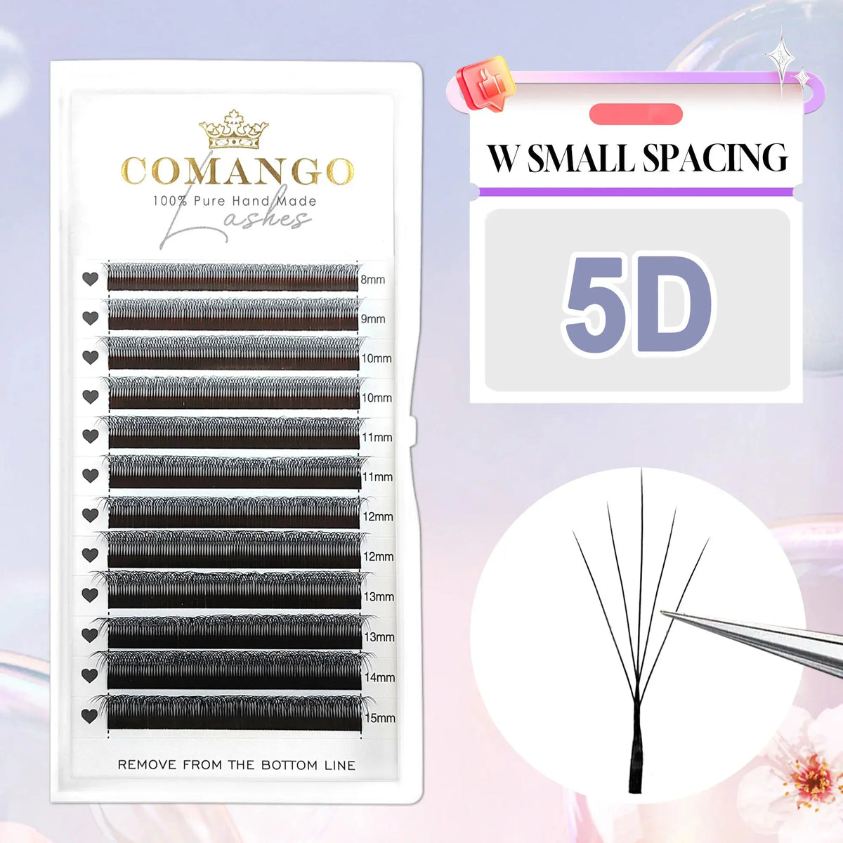 CoMango Narrow W-Shape Premade Volume Fan Eyelash Extensions dylinoshop