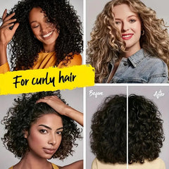 Coconut Oil Curling Cream - Hydrating Curl Definition, Softness & Shine, Frizz Control, Winter Hair Care, All Hair Types