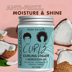 Coconut Oil Curling Cream - Hydrating Curl Definition, Softness & Shine, Frizz Control, Winter Hair Care, All Hair Types