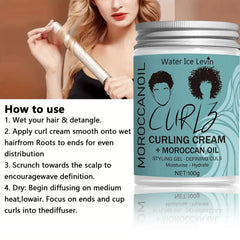 Coconut Oil Curling Cream - Hydrating Curl Definition, Softness & Shine, Frizz Control, Winter Hair Care, All Hair Types