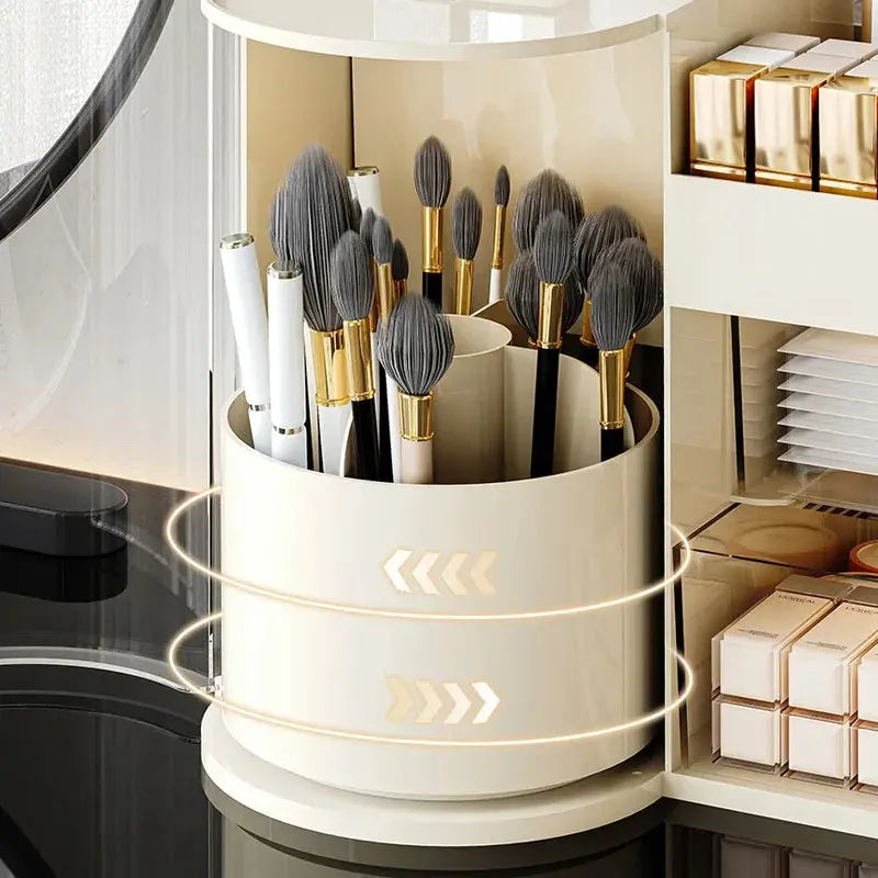 Cosmetics storage box desk dresser large capacity skin care lipstick lotion drawer dustproof storage rack
