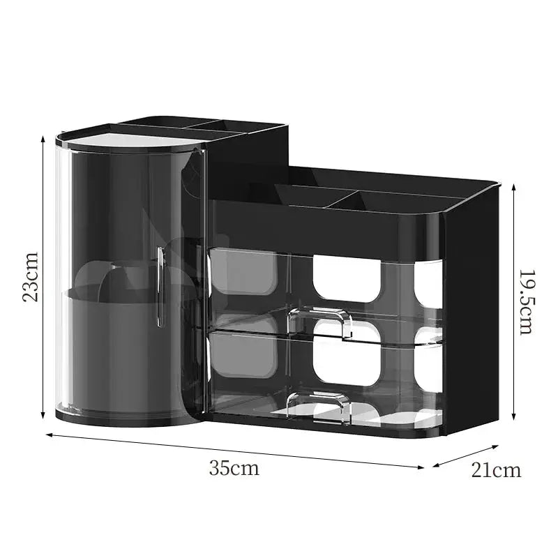 Cosmetics storage box desk dresser large capacity skin care lipstick lotion drawer dustproof storage rack