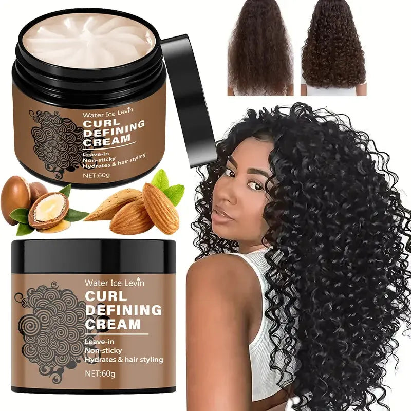 Curl Defining Cream, Nourishing, Anti-Frizz, Smooths Curls, Enhances Curls, Moisturizes and Adds Shine - Color-Safe and Sulfate-Free Styling Product