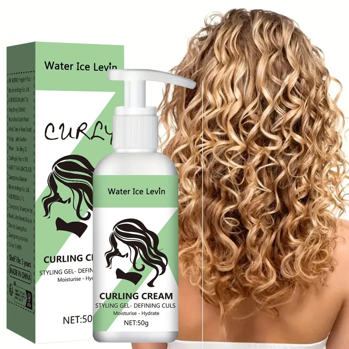 Curly Styling Gel Curling Cream with Keratin & Biotin