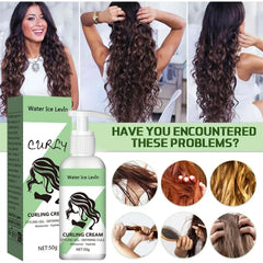 Curly Styling Gel Curling Cream - Define, Moisturize & Hydrate Curls for Bouncy, Shiny Hairstyles with Keratin & Biotin