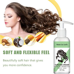 Curly Styling Gel Curling Cream - Define, Moisturize & Hydrate Curls for Bouncy, Shiny Hairstyles with Keratin & Biotin