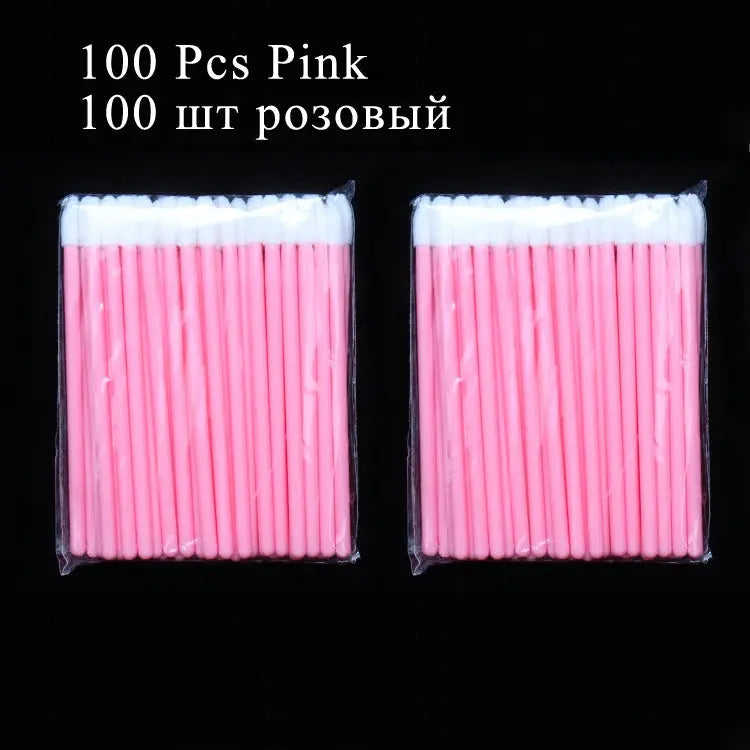 Disposable Sponge-Tip Lip Brush Applicators, 100-Pack dylinoshop