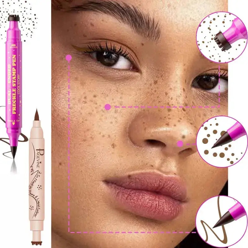 Double-Ended Freckle Stamp Pen, 3-in-1 Waterproof Face Marker dylinoshop