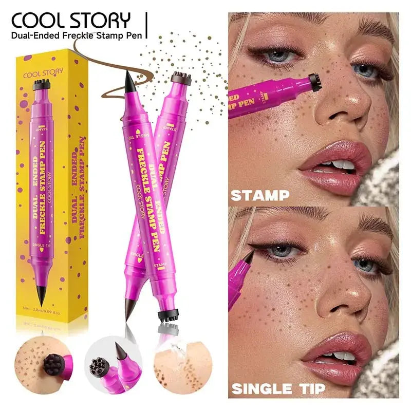 Double-Ended Freckle Stamp Pen, 3-in-1 Waterproof Face Marker dylinoshop