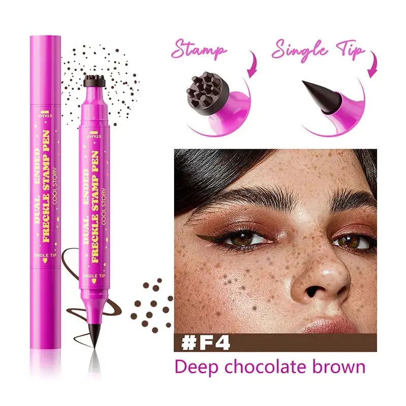 Double-Ended Freckle Stamp Pen, 3-in-1 Waterproof Face Marker dylinoshop