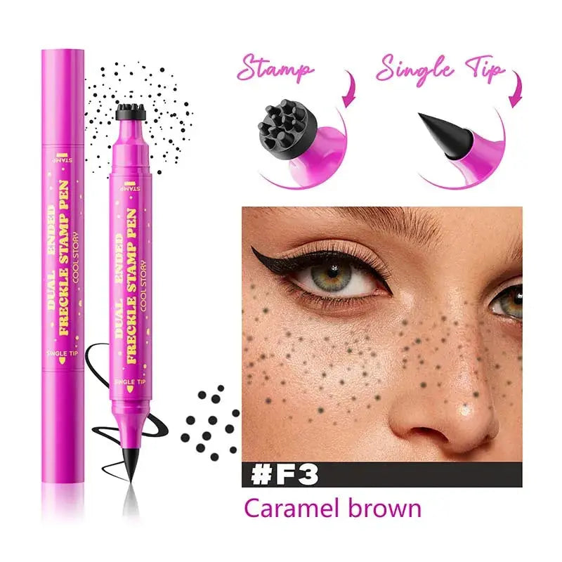 Double-Ended Freckle Stamp Pen, 3-in-1 Waterproof Face Marker dylinoshop