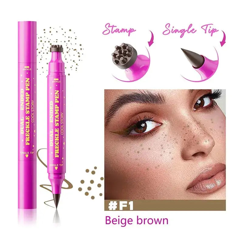 Double-Ended Freckle Stamp Pen, 3-in-1 Waterproof Face Marker dylinoshop