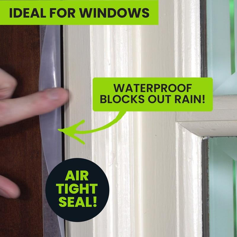 DuraSeal Weather Stripping | Self-Adhesive Silicone Door Seal Strip 