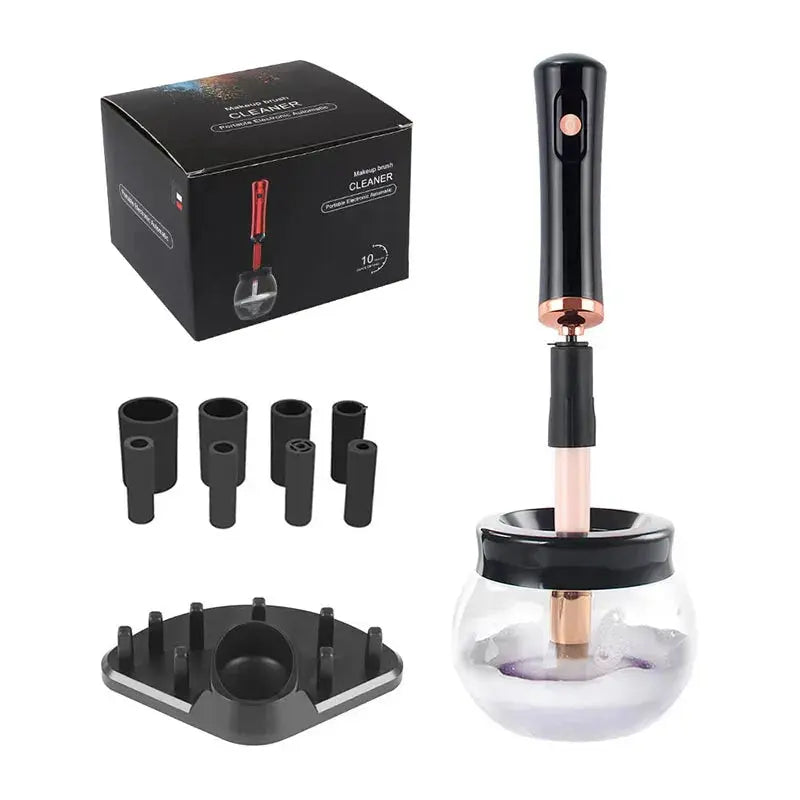Electric Makeup Brush Cleaner & Dryer with 8 Adjustable Rubber Collars dylinoshop