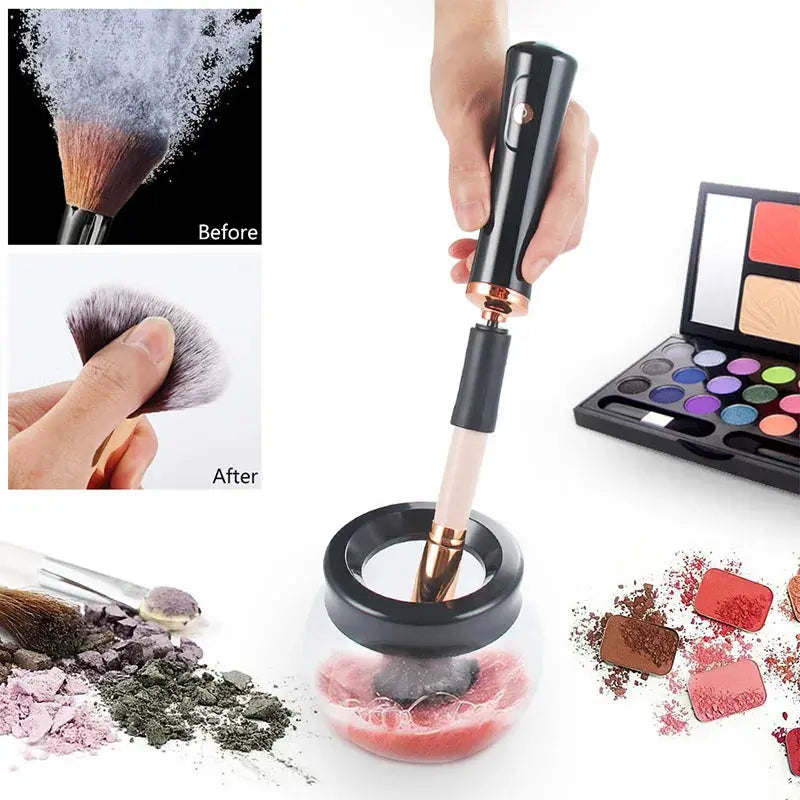 Electric Makeup Brush Cleaner & Dryer with 8 Adjustable Rubber Collars dylinoshop