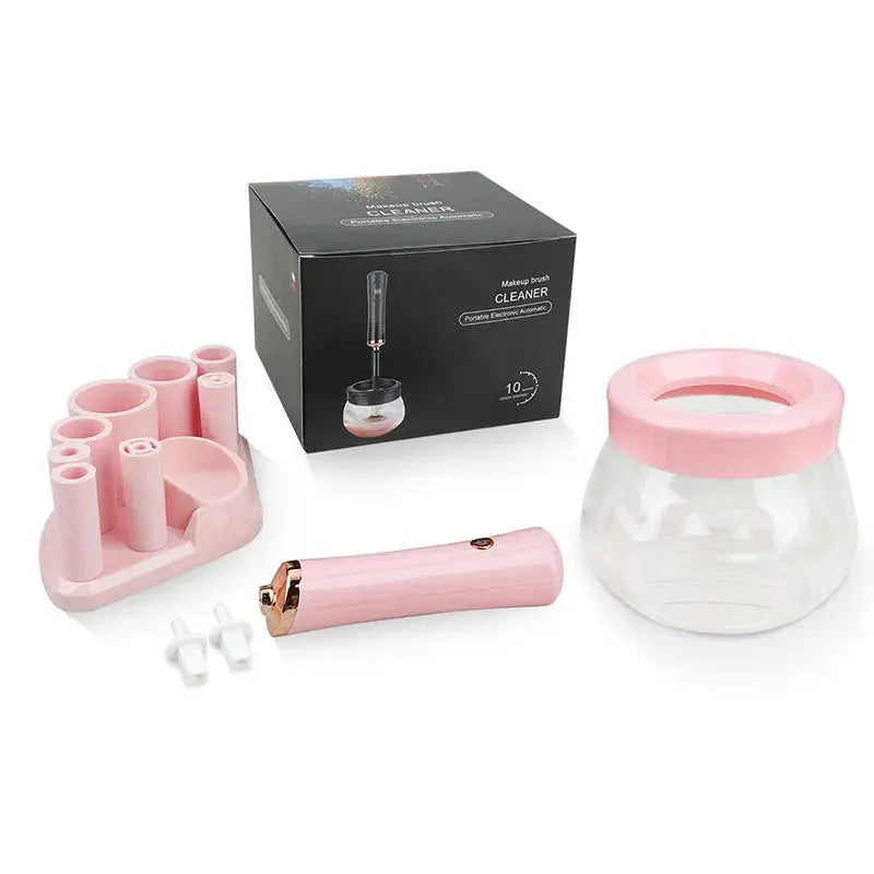 Electric Makeup Brush Cleaner & Dryer with 8 Adjustable Rubber Collars dylinoshop
