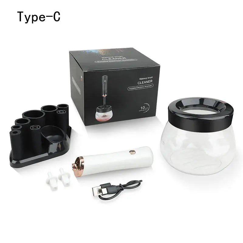 Electric Makeup Brush Cleaner & Dryer with 8 Adjustable Rubber Collars dylinoshop