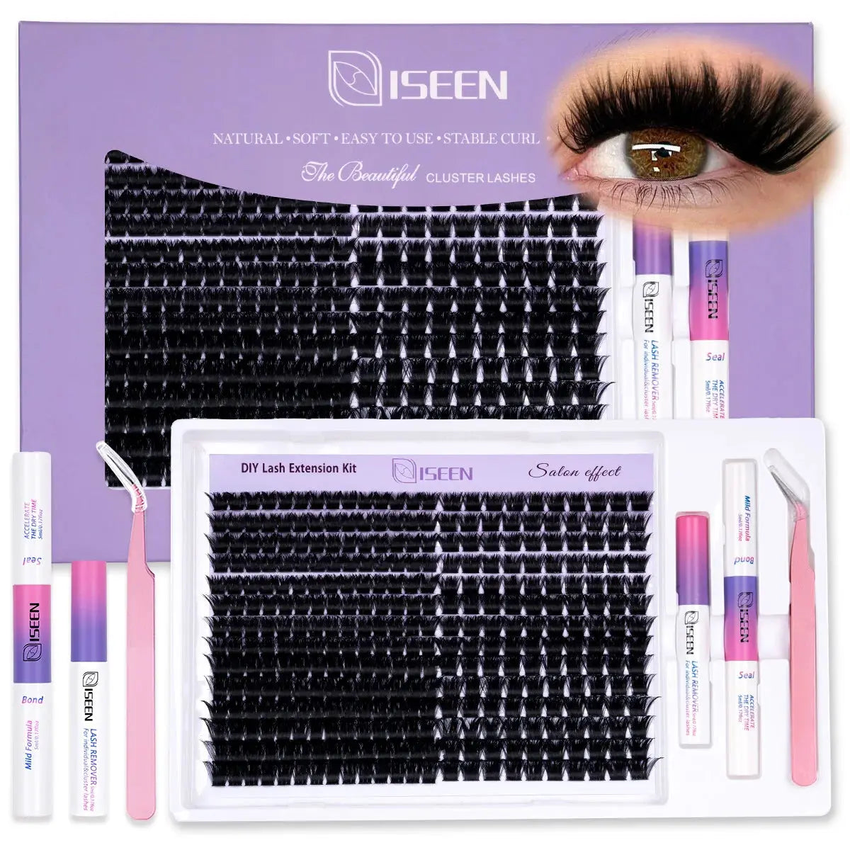Eyelash Clusters Kit - Wispy Individual DIY Lash Extensions dylinoshop