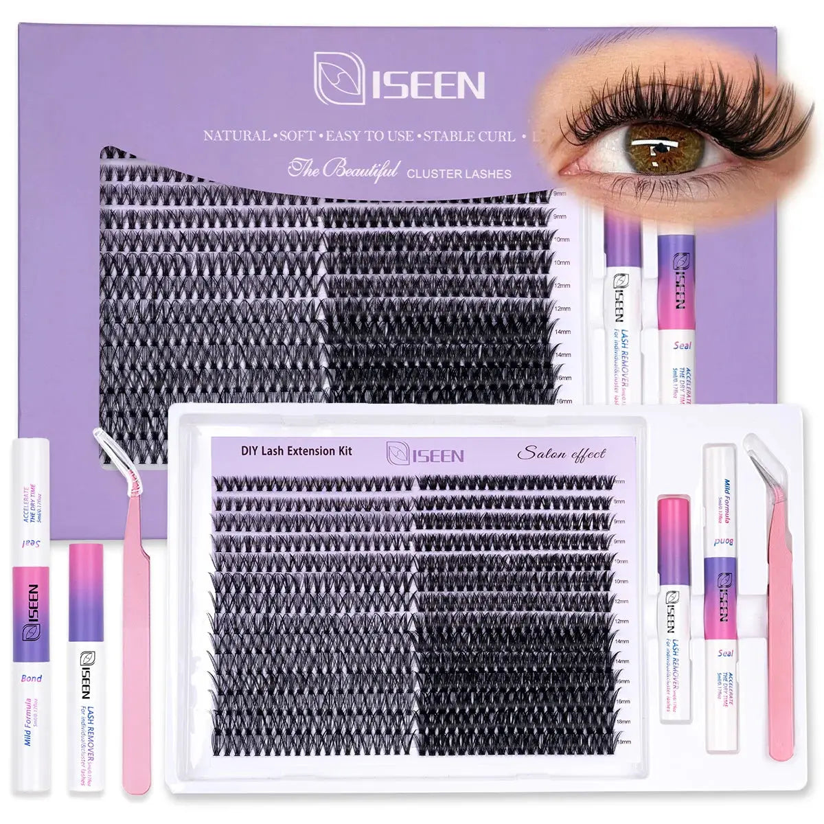 Eyelash Clusters Kit - Wispy Individual DIY Lash Extensions dylinoshop