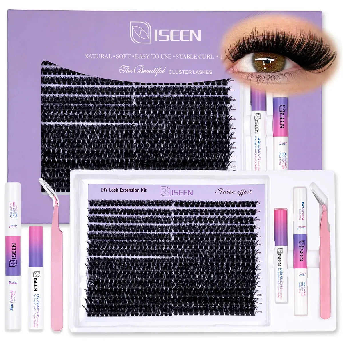 Eyelash Clusters Kit - Wispy Individual DIY Lash Extensions dylinoshop
