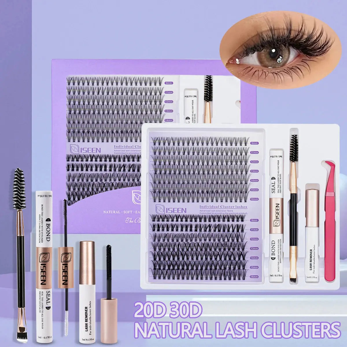 Eyelash Clusters Kit - Wispy Individual DIY Lash Extensions dylinoshop