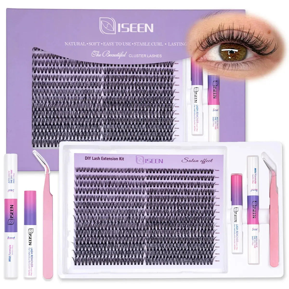 Eyelash Clusters Kit - Wispy Individual DIY Lash Extensions dylinoshop