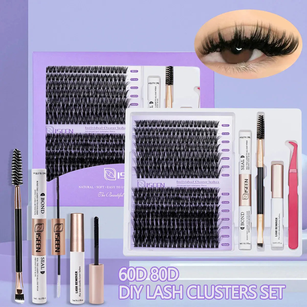 Eyelash Clusters Kit - Wispy Individual DIY Lash Extensions dylinoshop