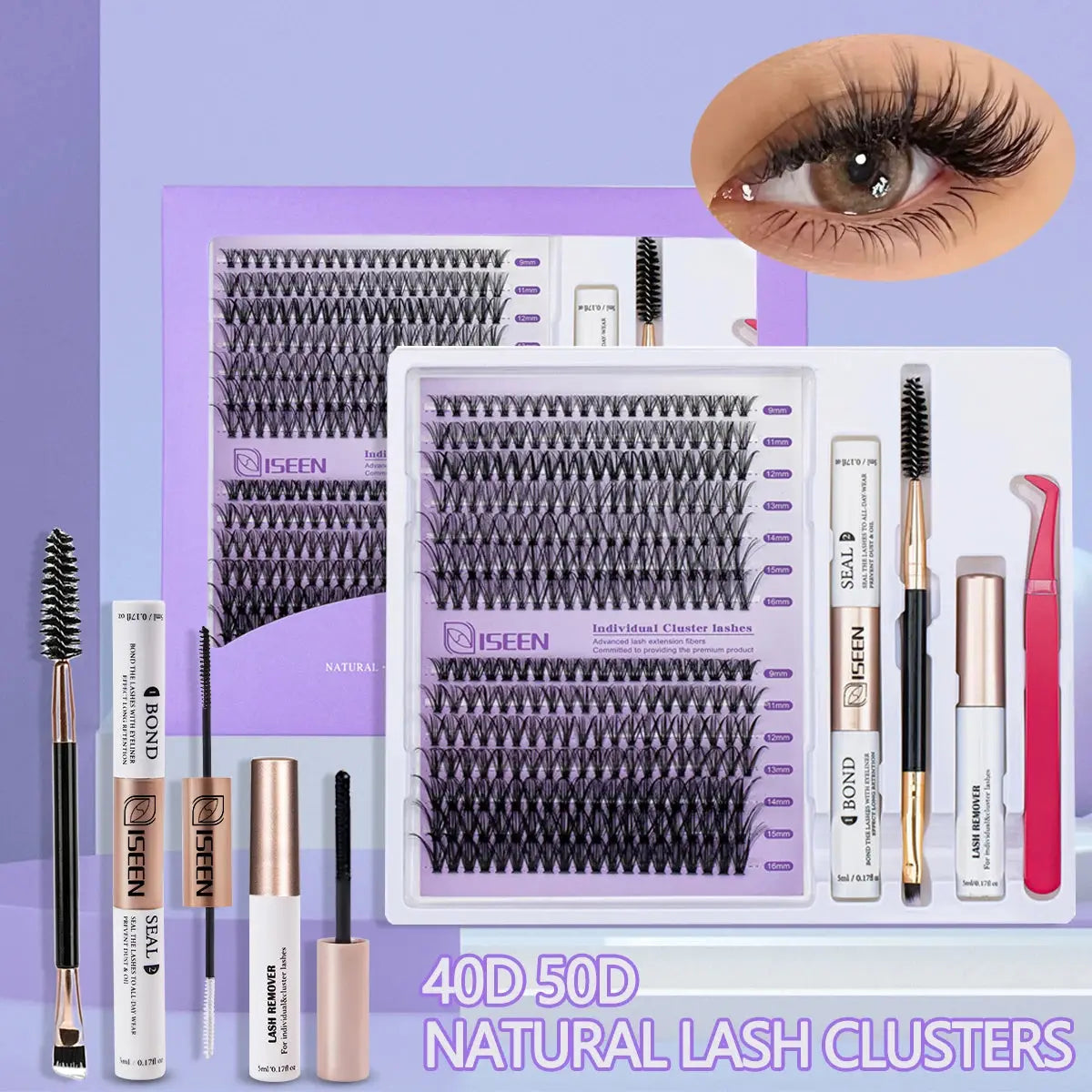 Eyelash Clusters Kit - Wispy Individual DIY Lash Extensions dylinoshop