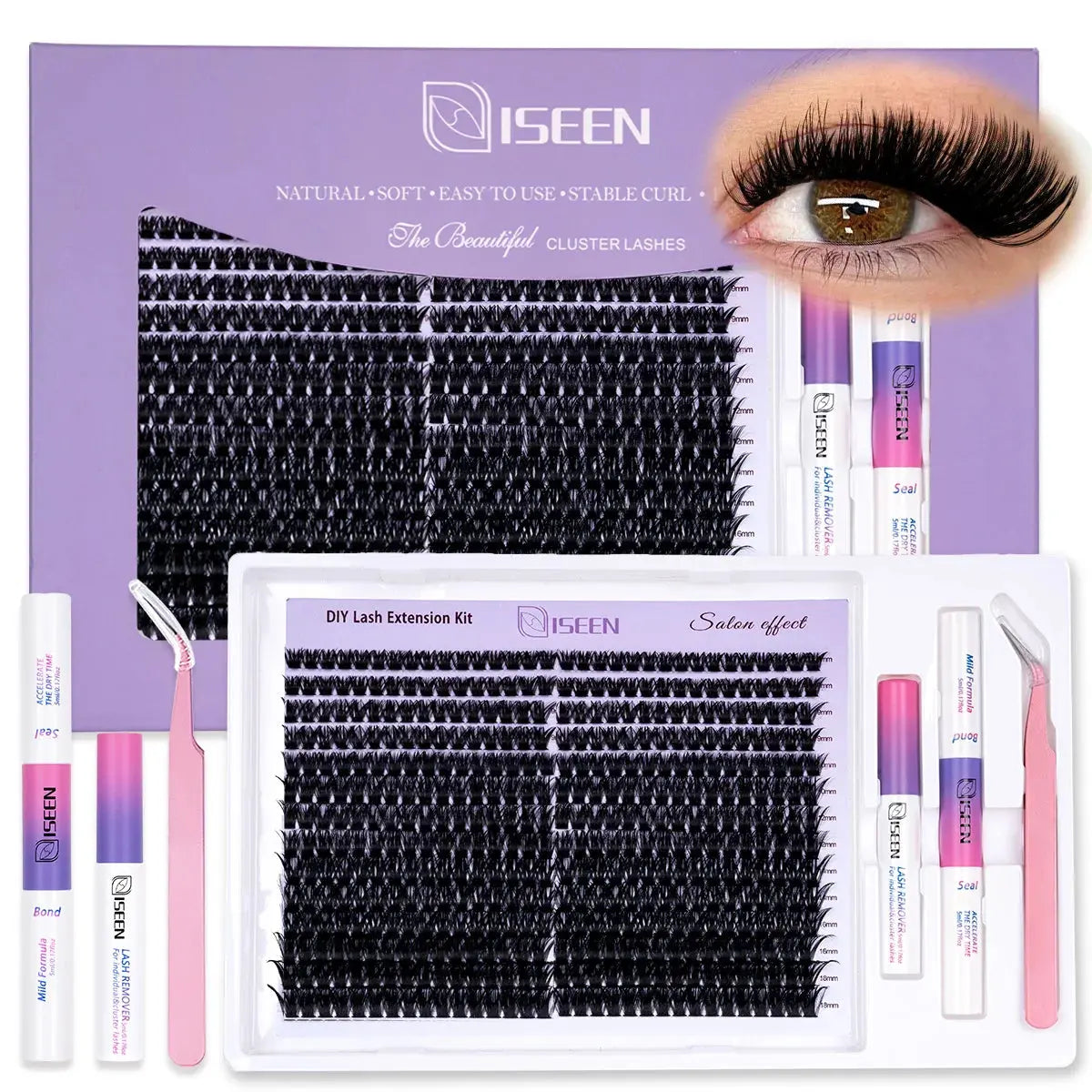 Eyelash Clusters Kit - Wispy Individual DIY Lash Extensions dylinoshop