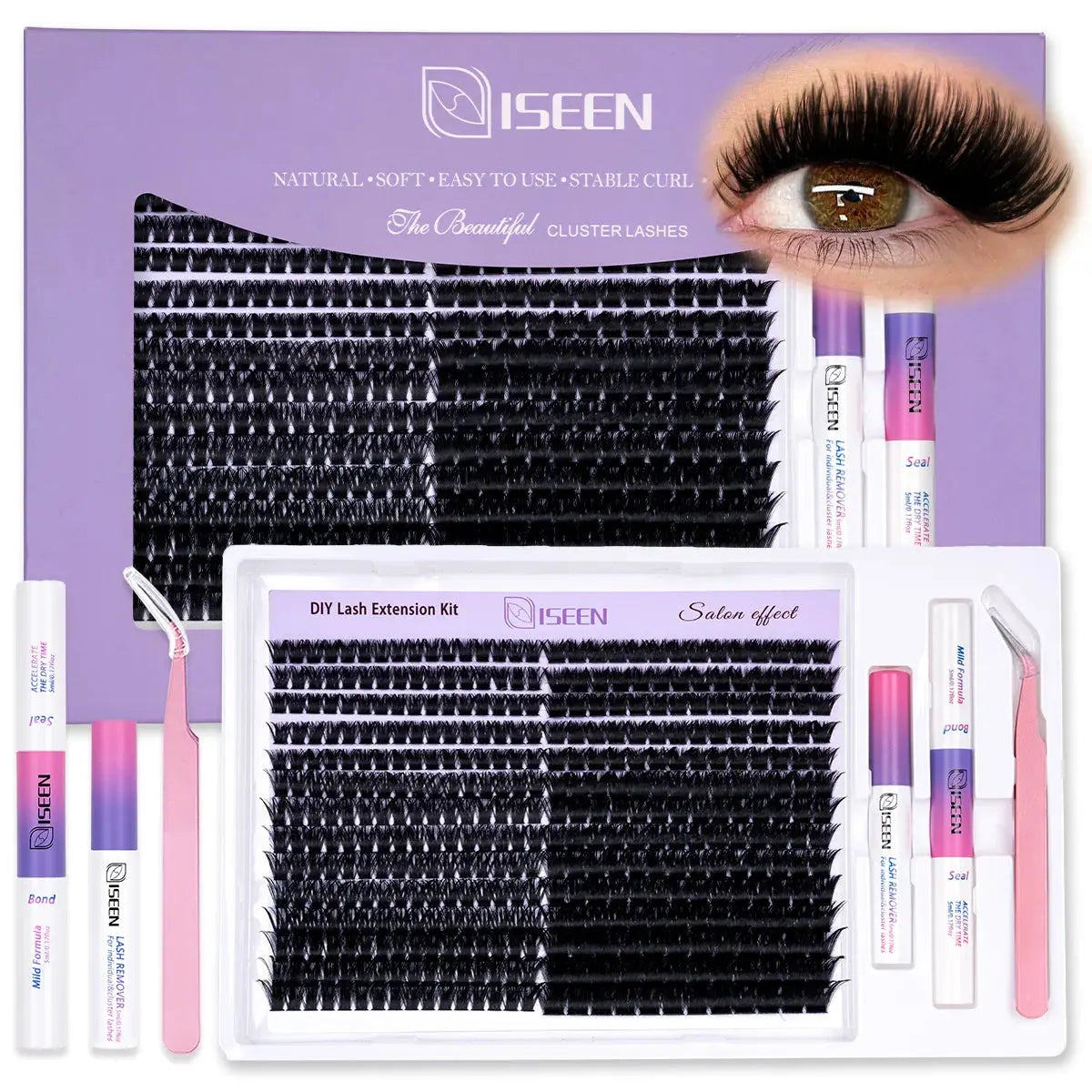 Eyelash Clusters Kit - Wispy Individual DIY Lash Extensions dylinoshop