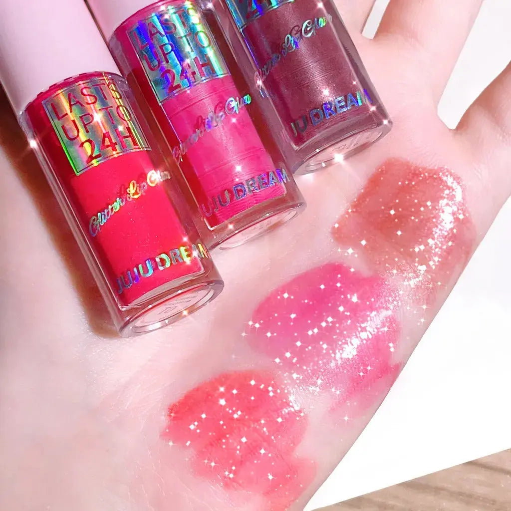 Flowing light Glitter Lip Glaze Long Lasting Lip Gloss Waterproof Liquid Lipstick Makeup Lip Oil Lip Tint Moisturizing dylinoshop