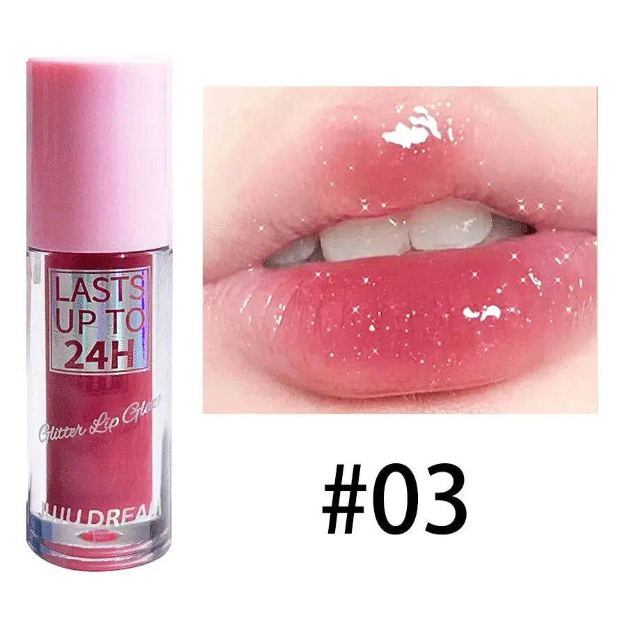 Flowing light Glitter Lip Glaze Long Lasting Lip Gloss Waterproof Liquid Lipstick Makeup Lip Oil Lip Tint Moisturizing dylinoshop