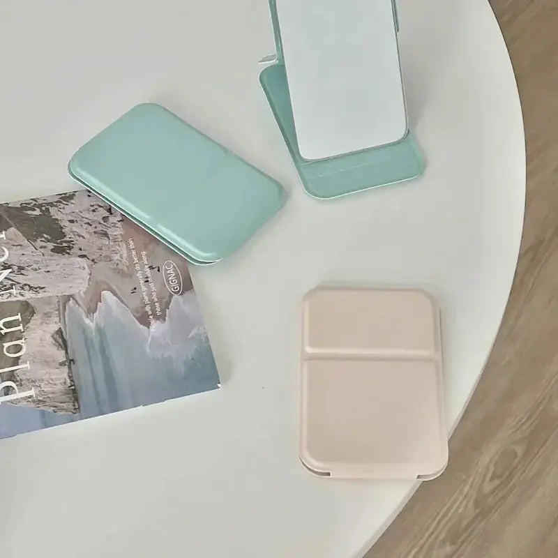 Foldable PU Leather Makeup Mirror - Portable Pocket Mirror dylinoshop