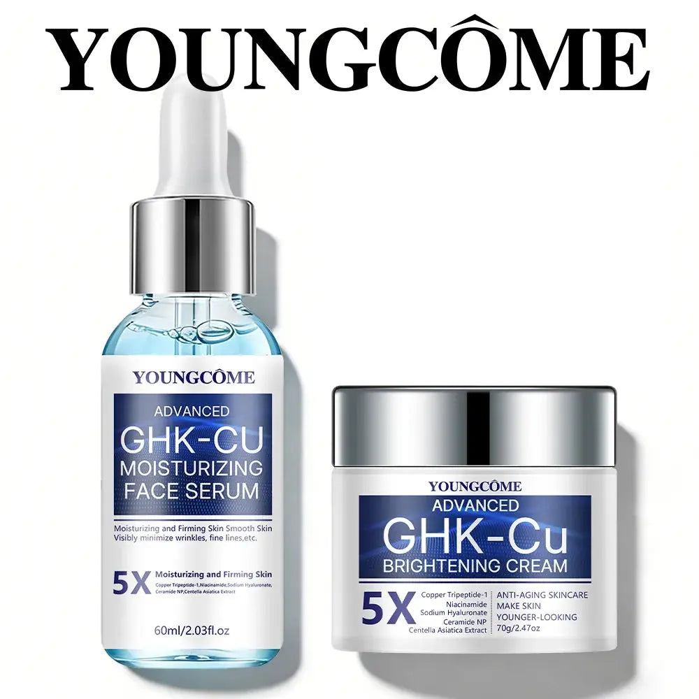 Copper Peptide (GHK-Cu) Anti-Aging Face Cream & Serum - Firming & Hydrating Moisturizer