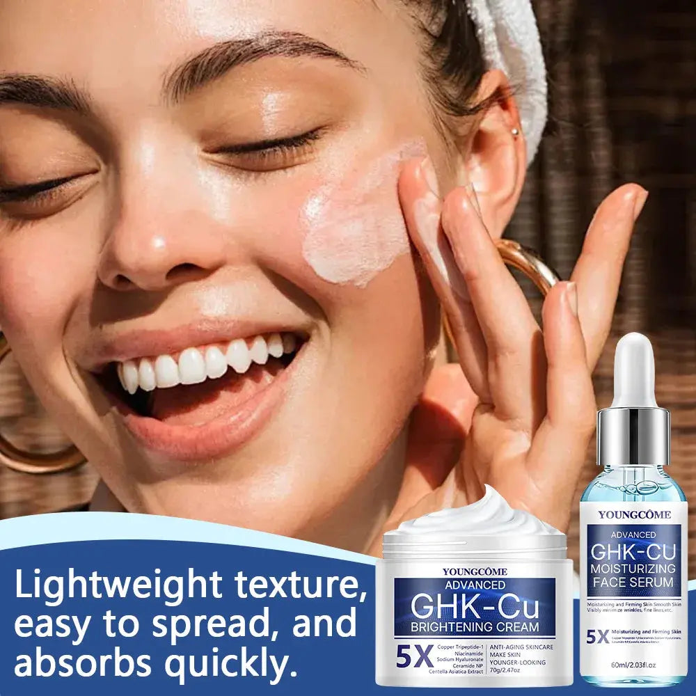 Copper Peptide (GHK-Cu) Anti-Aging Face Cream & Serum - Firming & Hydrating Moisturizer